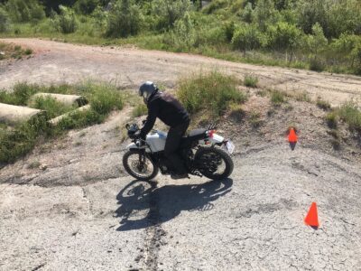 man on royal enfield himalayan
