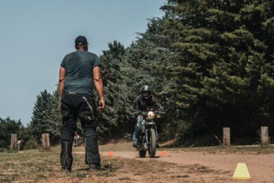 woman by royal enfield