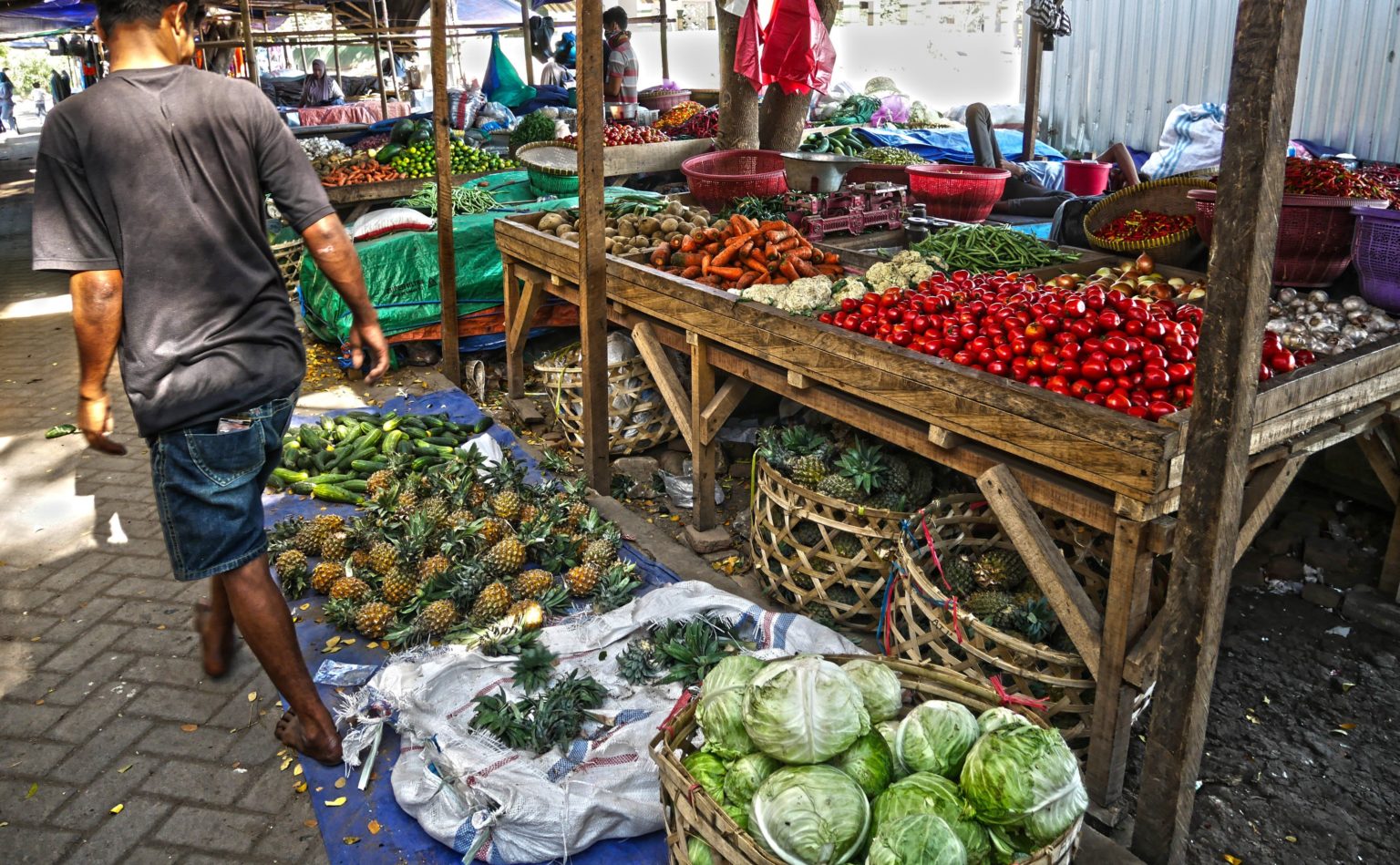 marché fruits indonésie
